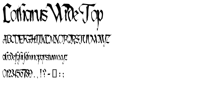 Lotharus Wide Top font
